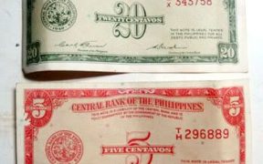 Philippine’s 5 And 20 Centavos Bills
